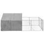 Caseta perros exterior con corral 4x2x1,5 m acero galvanizado en Casetas para perros | Comprar online en Foru.es