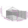 Caseta perros exterior con corral 4x2x1,5 m acero galvanizado en Casetas para perros | Comprar online en Foru.es