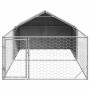 Caseta perros exterior con corral 5x2x1,5 m acero galvanizado en Casetas para perros | Comprar online en Foru.es