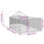 Caseta perros exterior con corral 5x2x1,5 m acero galvanizado en Casetas para perros | Comprar online en Foru.es