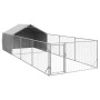 Caseta perros exterior con corral 7x2x1,5 m acero galvanizado en Casetas para perros | Comprar online en Foru.es
