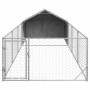 Caseta perros exterior con corral 7x2x1,5 m acero galvanizado en Casetas para perros | Comprar online en Foru.es