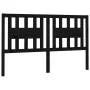 Solid black pine wood headboard 126x4x100 cm by vidaXL, Headboards and footboards - Ref: Foro24-818664, Price: 32,80 €, Disco...