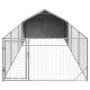 Caseta perros exterior con corral 6x2x1,5 m acero galvanizado en Casetas para perros | Comprar online en Foru.es