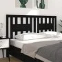 Solid black pine wood headboard 126x4x100 cm by vidaXL, Headboards and footboards - Ref: Foro24-818664, Price: 32,80 €, Disco...