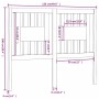 Cabecero madera maciza de pino negro 126x4x100 cm de vidaXL, Cabeceros y pies de cama - Ref: Foro24-818664, Precio: 32,80 €, ...