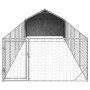 Caseta perros exterior con corral 8x2x1,5 m acero galvanizado en Casetas para perros | Comprar online en Foru.es