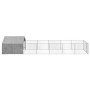 Caseta perros exterior con corral 8x2x1,5 m acero galvanizado en Casetas para perros | Comprar online en Foru.es