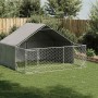 Caseta perros exterior con corral 3x3x1,9 m acero galvanizado en Casetas para perros | Comprar online en Foru.es