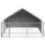Caseta perros exterior con corral 3x3x1,9 m acero galvanizado en Casetas para perros | Comprar online en Foru.es