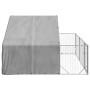 Caseta perros exterior con corral 3x3x1,9 m acero galvanizado en Casetas para perros | Comprar online en Foru.es