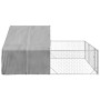 Caseta perros exterior con corral 4x3x1,9 m acero galvanizado en Casetas para perros | Comprar online en Foru.es