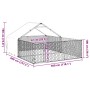 Caseta perros exterior con corral 4x3x1,9 m acero galvanizado en Casetas para perros | Comprar online en Foru.es