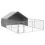 Caseta perros exterior con corral 6x3x1,9 m acero galvanizado en Casetas para perros | Comprar online en Foru.es