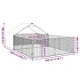 Caseta perros exterior con corral 6x3x1,9 m acero galvanizado en Casetas para perros | Comprar online en Foru.es