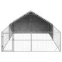 Caseta perros exterior con corral 5x3x1,9 m acero galvanizado en Casetas para perros | Comprar online en Foru.es