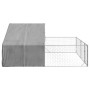 Caseta perros exterior con corral 5x3x1,9 m acero galvanizado en Casetas para perros | Comprar online en Foru.es