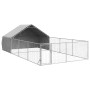 Caseta perros exterior con corral 7x3x1,9 m acero galvanizado en Casetas para perros | Comprar online en Foru.es