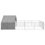 Caseta perros exterior con corral 7x3x1,9 m acero galvanizado en Casetas para perros | Comprar online en Foru.es