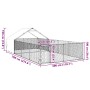 Caseta perros exterior con corral 7x3x1,9 m acero galvanizado en Casetas para perros | Comprar online en Foru.es