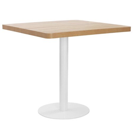 Mesa de bistró MDF marrón claro 80x80 cm en Mesas de comedor | Comprar online en Foru.es