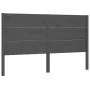 Cabecero madera maciza de pino gris 126x4x100 cm de vidaXL, Cabeceros y pies de cama - Ref: Foro24-818712, Precio: 38,48 €, D...