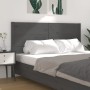 Cabecero madera maciza de pino gris 126x4x100 cm de vidaXL, Cabeceros y pies de cama - Ref: Foro24-818712, Precio: 38,83 €, D...