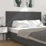 Cabecero madera maciza de pino gris 126x4x100 cm de vidaXL, Cabeceros y pies de cama - Ref: Foro24-818712, Precio: 38,48 €, D...