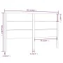 Cabecero madera maciza de pino gris 126x4x100 cm de vidaXL, Cabeceros y pies de cama - Ref: Foro24-818712, Precio: 38,48 €, D...