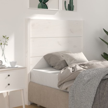 Cabecero madera maciza de pino blanco 81x4x100 cm de vidaXL, Cabeceros y pies de cama - Ref: Foro24-818696, Precio: 72,89 €, ...