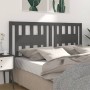 Cabecero madera maciza de pino gris 206x4x100 cm de vidaXL, Cabeceros y pies de cama - Ref: Foro24-818692, Precio: 36,91 €, D...