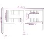 Cabecero madera maciza de pino gris 206x4x100 cm de vidaXL, Cabeceros y pies de cama - Ref: Foro24-818692, Precio: 36,91 €, D...
