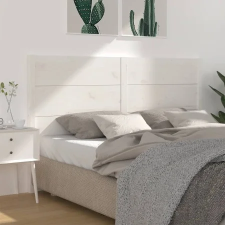 Cabecero madera maciza de pino blanco 206x4x100 cm de vidaXL, Cabeceros y pies de cama - Ref: Foro24-818741, Precio: 107,84 €...