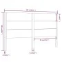 Cabecero madera maciza de pino blanco 206x4x100 cm de vidaXL, Cabeceros y pies de cama - Ref: Foro24-818741, Precio: 107,84 €...