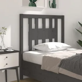 Solid gray pine wood headboard 106x4x100 cm by vidaXL, Headboards and footboards - Ref: Foro24-818657, Price: 24,60 €, Discou...