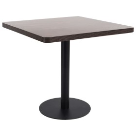 Mesa bistró MDF marrón oscuro 80x80 cm en Mesas de comedor | Comprar online en Foru.es