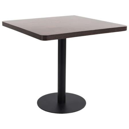 Mesa bistró MDF marrón oscuro 80x80 cm en Mesas de comedor | Comprar online en Foru.es