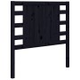 Cabecero de cama madera maciza de pino negro 96x4x100 cm de vidaXL, Cabeceros y pies de cama - Ref: Foro24-818754, Precio: 35...