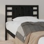 Cabecero de cama madera maciza de pino negro 96x4x100 cm de vidaXL, Cabeceros y pies de cama - Ref: Foro24-818754, Precio: 35...