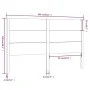 Cabecero madera maciza de pino 206x4x100 cm de vidaXL, Cabeceros y pies de cama - Ref: Foro24-818740, Precio: 90,75 €, Descue...