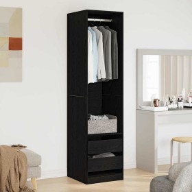 Armario Roble negro 50 x 50 x 200 cm Madera contrachapada en Armarios roperos | Comprar online en Foru.es