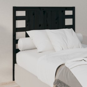 Cabecero madera maciza de pino negro 81x4x100 cm de vidaXL, Cabeceros y pies de cama - Ref: Foro24-818749, Precio: 44,78 €, D...