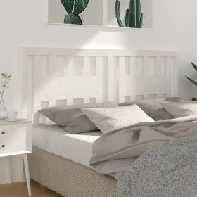 Cabecero madera maciza de pino blanco 126x4x100 cm de vidaXL, Cabeceros y pies de cama - Ref: Foro24-818661, Precio: 34,75 €,...
