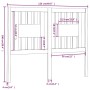 Cabecero madera maciza de pino blanco 126x4x100 cm de vidaXL, Cabeceros y pies de cama - Ref: Foro24-818661, Precio: 35,07 €,...