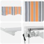 Toldo Retráctil Azul y Naranja 250 x 200 cm Poliéster y metal en Toldos | Comprar online en Foru.es
