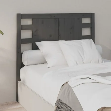 Kopfteil aus massivem grauem Kiefernholz, 81 x 4 x 100 cm von vidaXL, Kopf- und Fußteile - Ref: Foro24-818747, Preis: 44,09 €...