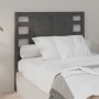 Cabecero madera maciza de pino gris 81x4x100 cm de vidaXL, Cabeceros y pies de cama - Ref: Foro24-818747, Precio: 44,78 €, De...