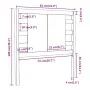 Kopfteil aus massivem grauem Kiefernholz, 81 x 4 x 100 cm von vidaXL, Kopf- und Fußteile - Ref: Foro24-818747, Preis: 44,09 €...