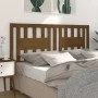 Cabecero madera maciza de pino marrón miel 206x4x100 cm de vidaXL, Cabeceros y pies de cama - Ref: Foro24-818693, Precio: 36,...