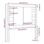Bettkopfteil aus massivem Kiefernholz, 96 x 4 x 100 cm von vidaXL, Kopf- und Fußteile - Ref: Foro24-818750, Preis: 43,02 €, R...